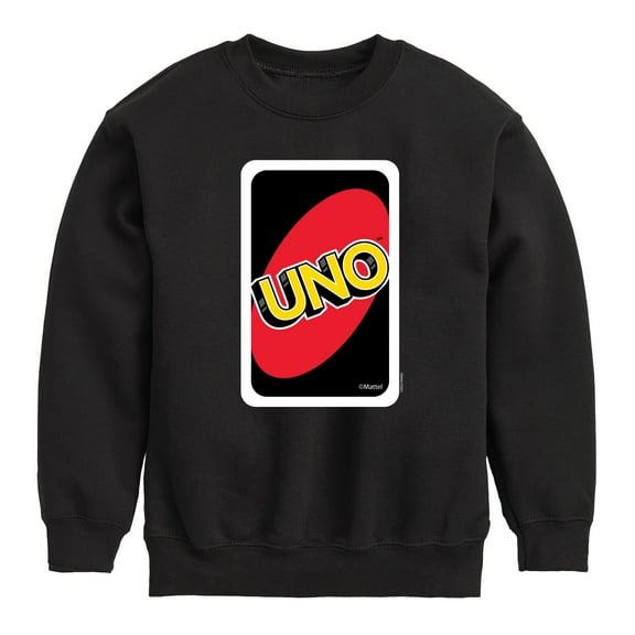 UNO Card Back - Toddler And Youth Crewneck Fleece Sweatshirt