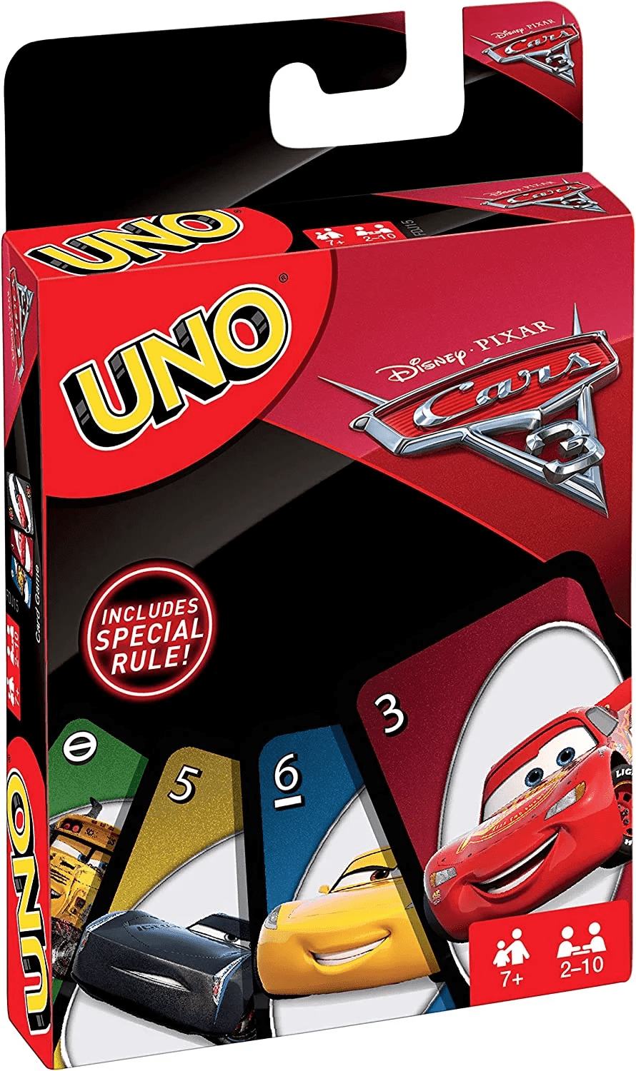 UNO Cars Card Game for Kids, Adults & Family Game Night | Limited Edition for 2-10 Players
