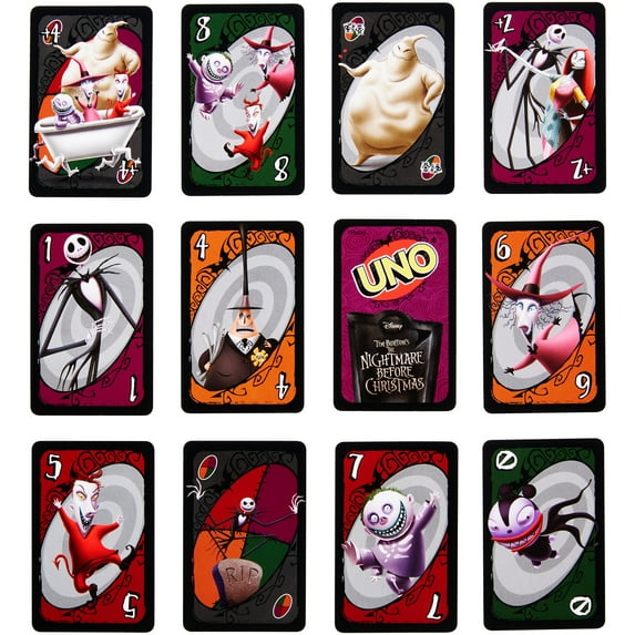 uno disney tim burton's the nightmare before christmas card game