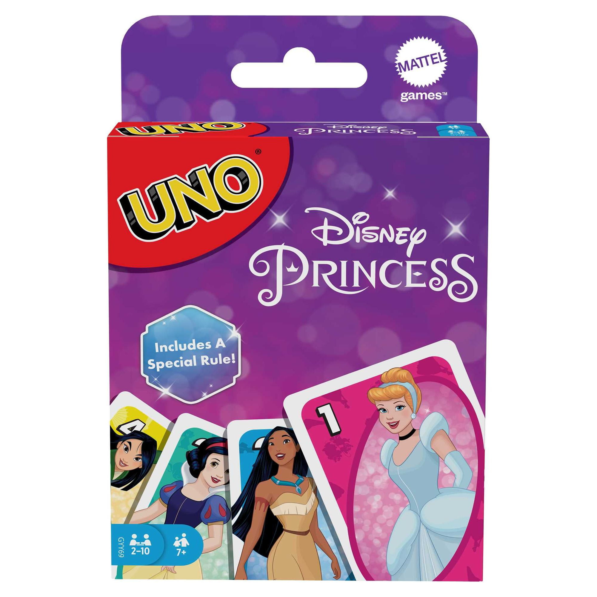 UNO Disney Princesses Card Game for Kids & Family, 2-10 Players, Ages 7  Years & Older