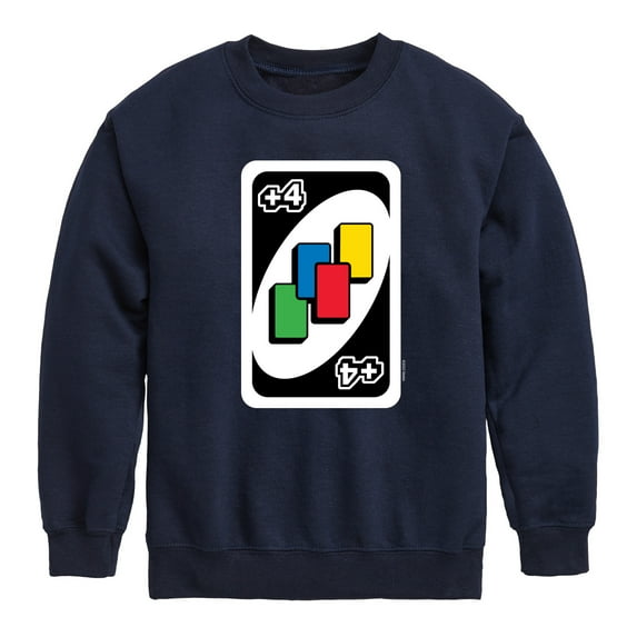 UNO - Draw Four - Toddler And Youth Crewneck Fleece Sweatshirt