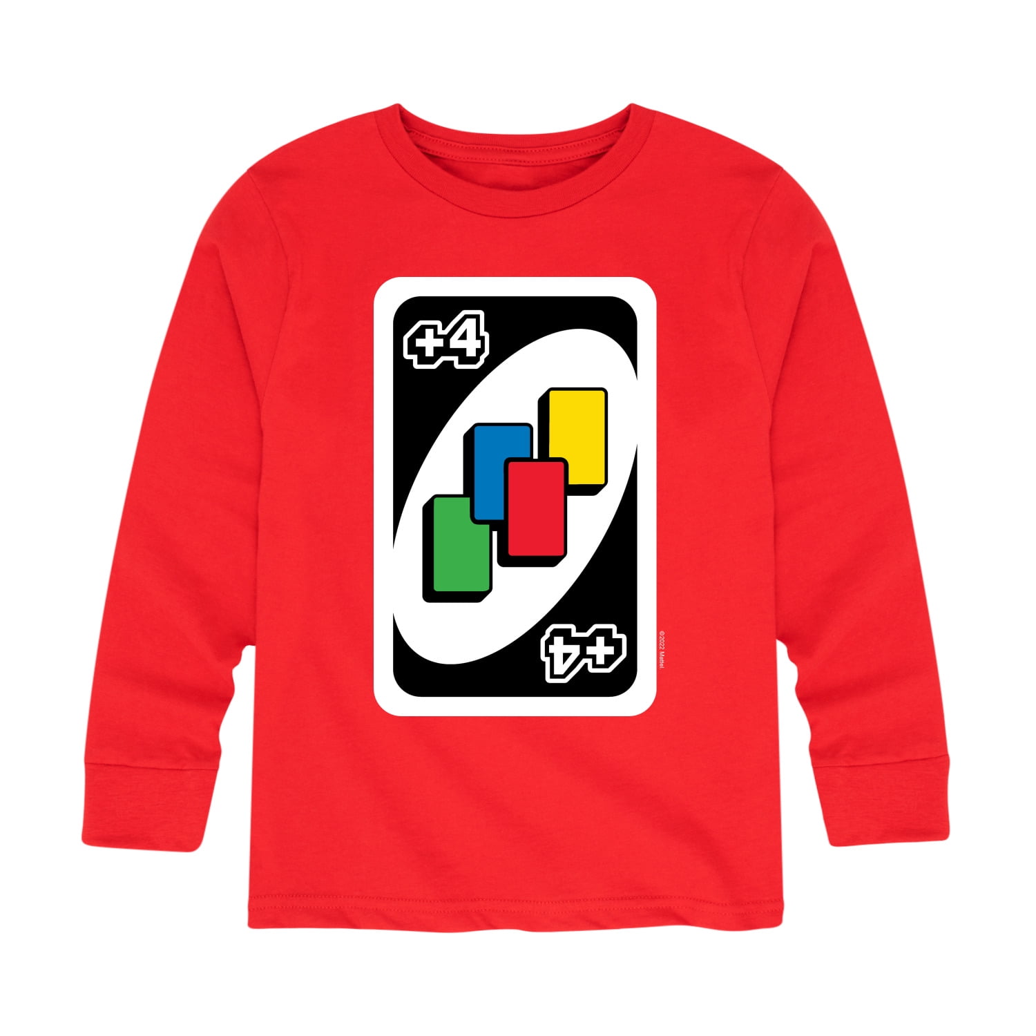 UNO - Draw Four - Toddler And Youth Long Sleeve Graphic T-Shirt