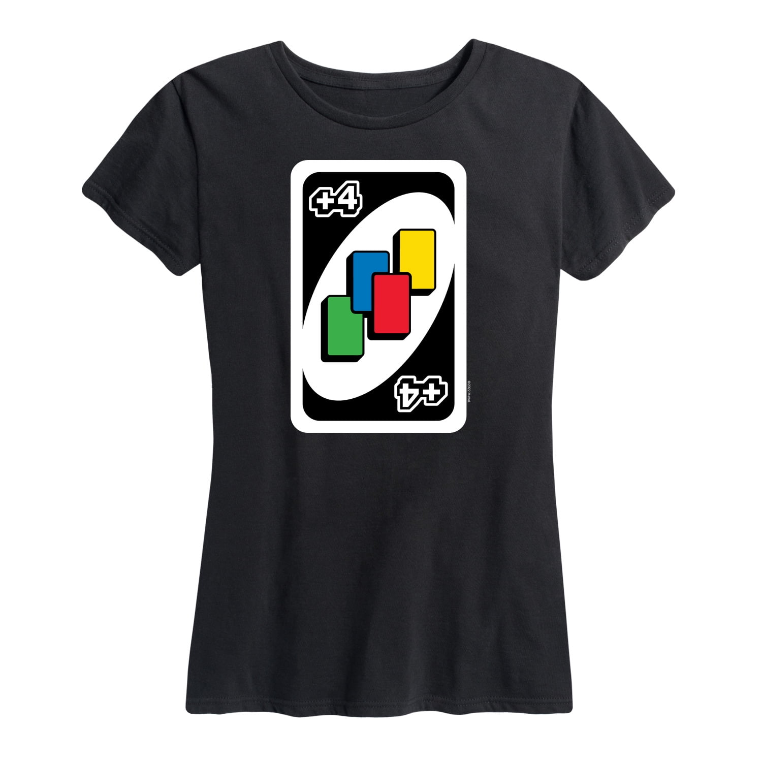 Uno - Draw Four - Women's Short Sleeve Graphic T-Shirt, Size: 2XL, Gray