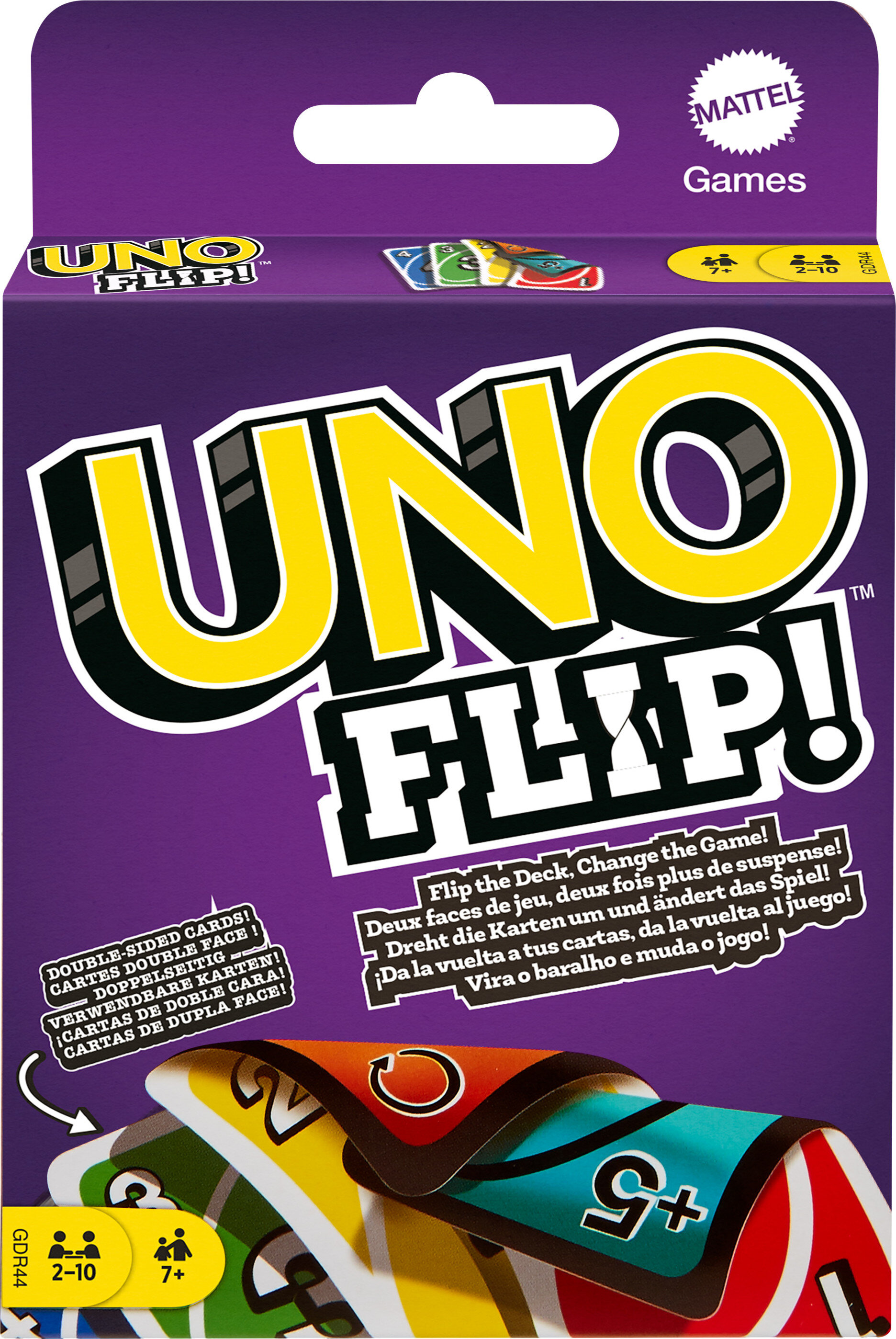 UNO Flip! Card Game for Kids, Adults & Family Night with Double-Sided Cards, Light & Dark - image 1 of 7