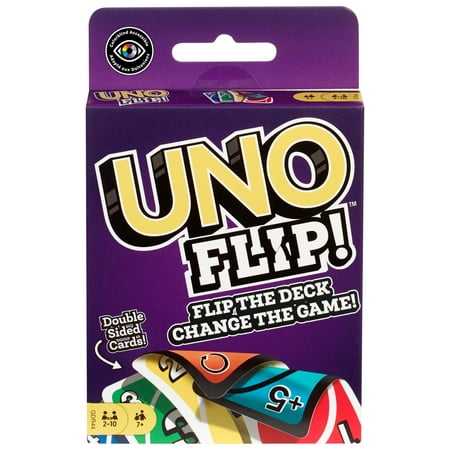 UNO Flip Card Game for Kids Adults Family Night with Double Sided Cards Light Dark