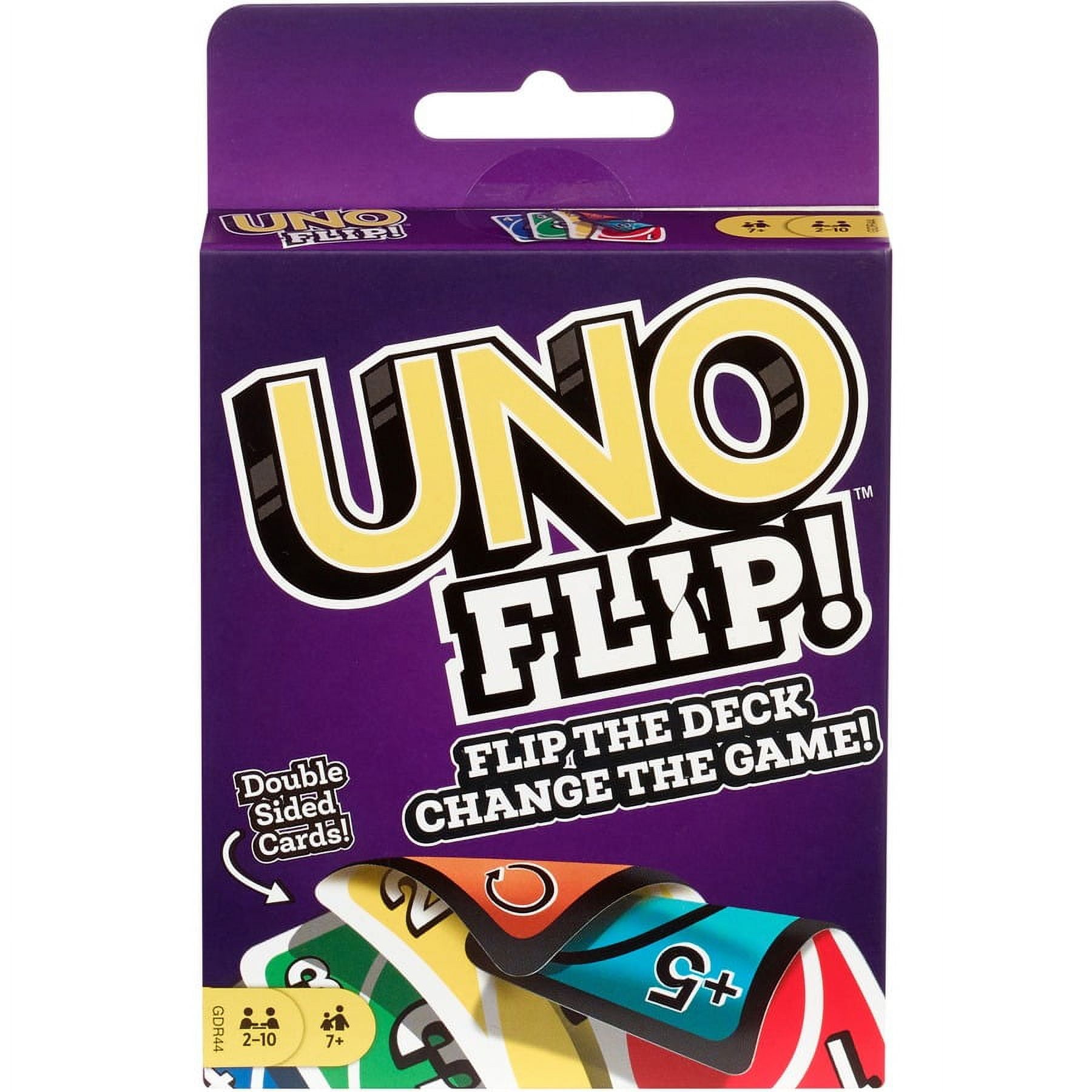 Mattel Uno Flip Bold Double Sided Card 2 Games in One for 2-10 Players Ages  7+