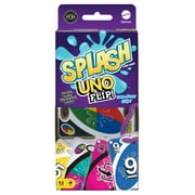 UNO Flip! Splash Card Game for Kids, Adults & Family Night with Water-Resistant Double-Sided Cards