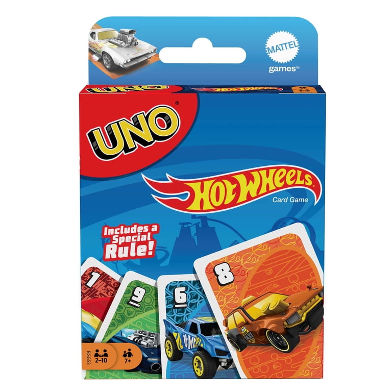 UNO, Card Game, Special Hot Wheels Edition, with Toy Vehicle Graphics - Walmart.com UNO, Card Game, Special Hot Wheels Edition, with Toy Vehicle Graphics - Walmart.com