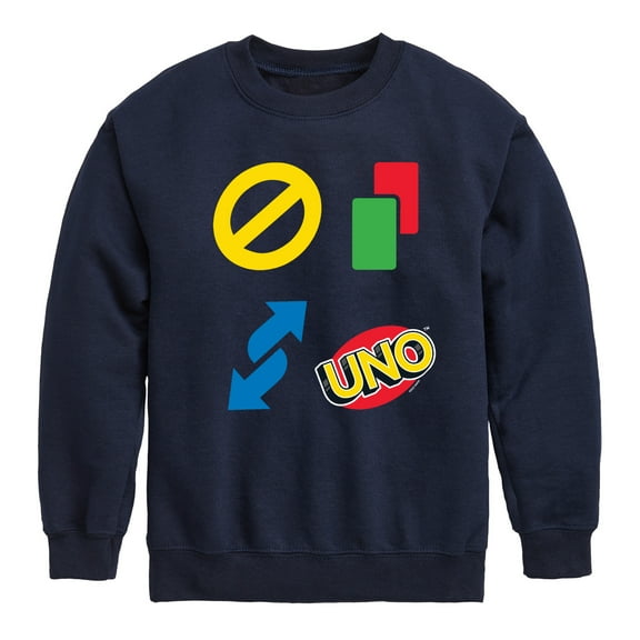 UNO Icons - Toddler And Youth Crewneck Fleece Sweatshirt