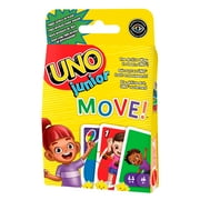 UNO Junior Move! Card Game for Kids with Active Play, Simple Rules, 3 Levels of Play and Matching