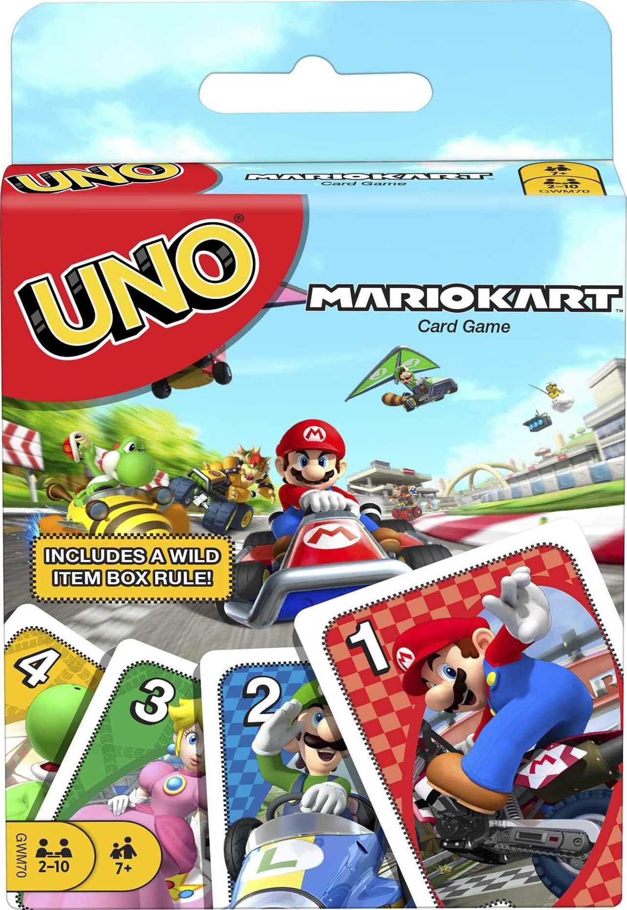 UNO Mario Kart Card Game for Kids, Adults and Game Night with Special Rule  for 2-10 Players 