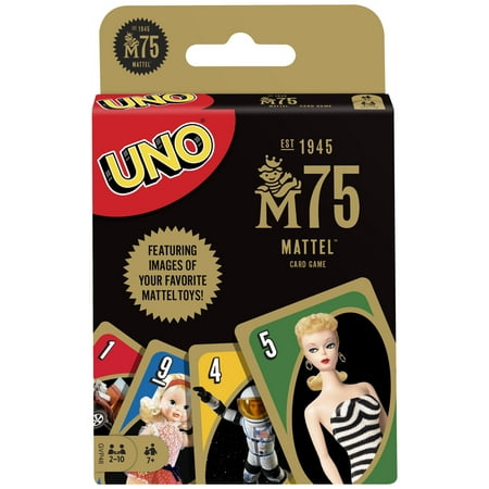 Uno Mattel 75Th Anniversary Card Game For 7 Year Olds & up