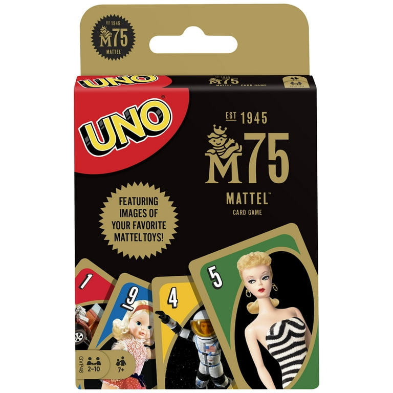 UNO Mattel 75th Anniversary Card Game for 7 Year Olds & Up