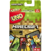 UNO Card Game, Minecraft-Themed Matching for 2 to 10 Players Ages 7 Years and Older