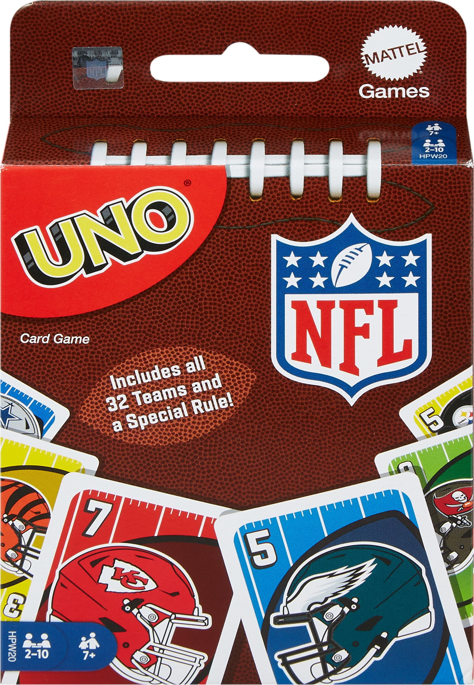 UNO NFL Card Game for Kids, Adults and Family Night, Features All 32