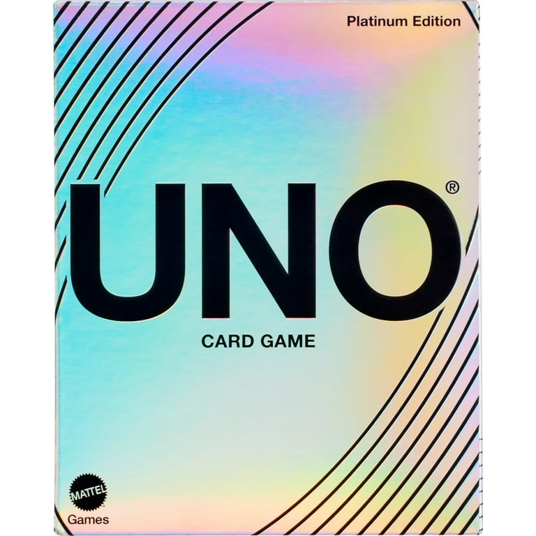 UNO Platinum Edition Card Game for Adults, Kids, Teens & Game Night,  Premium Collectible Cards