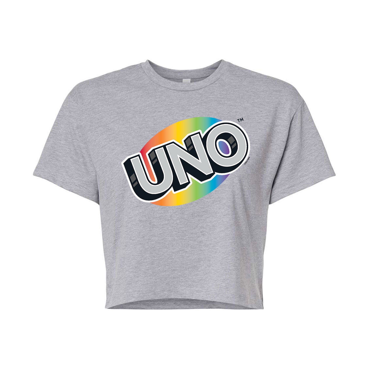 UNO Pride Collection - Rainbow - Juniors Cropped Cotton Blend T-Shirt