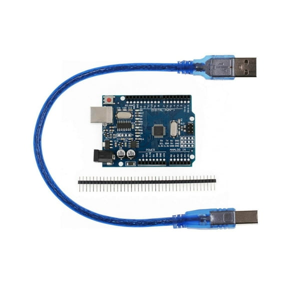 UNO R3 ATmega328P com cabo USB para Arduino - Compatvel com Arduino UNO R3 Mega 2560 Nano rob para Arduino IDE AVR MCU Learner K53, azul