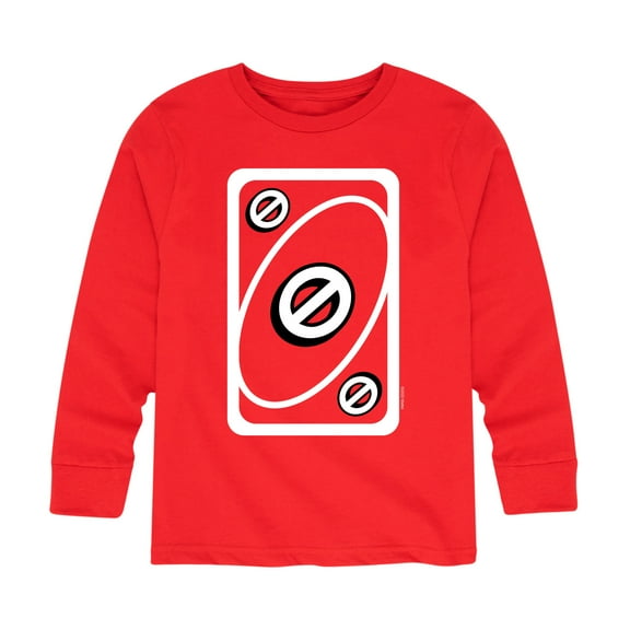 UNO Red Skip Card - Toddler And Youth Long Sleeve Graphic T-Shirt