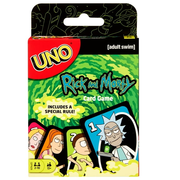 UNO Rick and Morty Animated Series Adult Card Game with 112 Cards