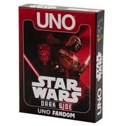 UNO Fandom Star Wars Dark Side Card Game with Foil Card for Kids, Adults & Family Walmart Exclusive