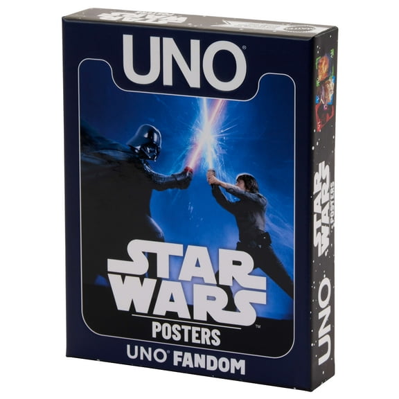 UNO Fandom Star Wars Poster Art Card Game with Foil Card for Kids, Adults & Family (Walmart Exclusive)
