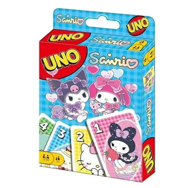 UNO Sanrio Card Game for Family Night age 7+,  for 2-10 Players Blue