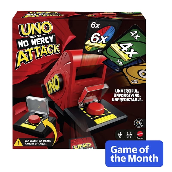 UNO Show em No Mercy Attack Card Game With Card Launcher for Kids, Fans, Adults & Family Night