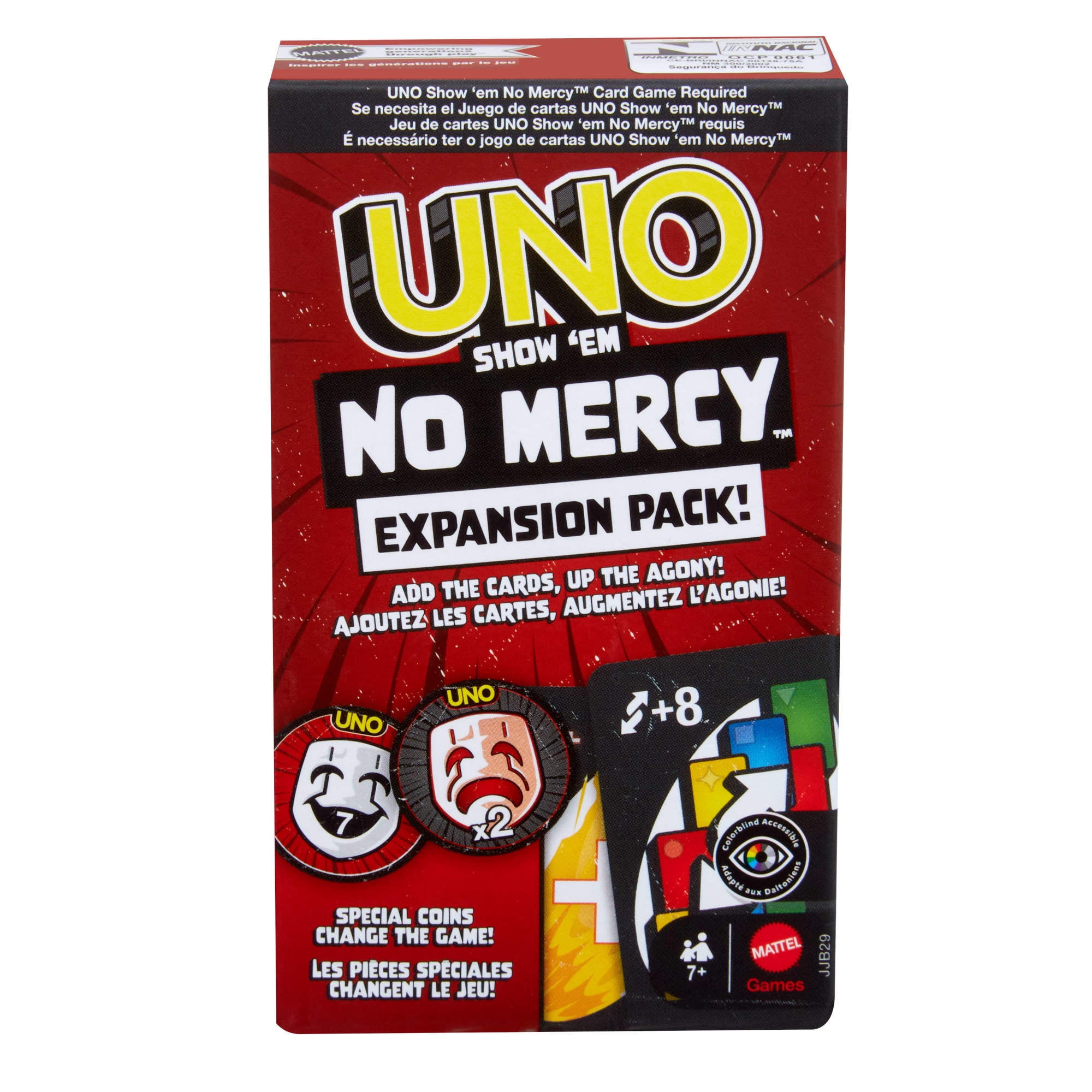 UNO Show em No Mercy Card Game Expansion Pack for Kid, Adult & Family Nights & Parties (Walmart Exclusive)