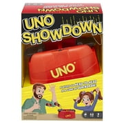 UNO Showdown Card Game for Game Night with Electronic Card Launcher Featuring Lights & Sounds