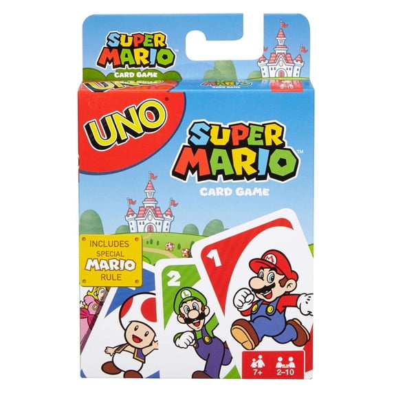 UNO Super Mario Card Game for Kids & Family, 2-10 Players, Ages 7 Years & Older