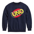 thumbnail image 1 of UNO - Toddler And Youth Crewneck Fleece Sweatshirt Boys' Graphic Long Sleeve Fleece Sweatshirt, 1 of 4