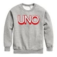 thumbnail image 1 of UNO - Toddler And Youth Crewneck Fleece Sweatshirt Boys' Graphic Long Sleeve Fleece Sweatshirt, 1 of 4