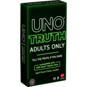 UNO Truth Adults Only Card Game, 4-Level Raciness Play for Travel, Dorm, Camping & Party