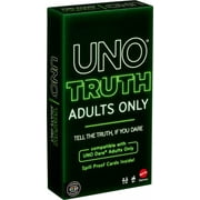 UNO Truth Adults Only Card Game, 4-Level Raciness Play for Travel, Dorm, Camping & Party