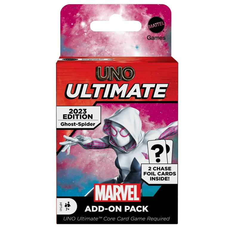 UNO Ultimate Marvel Add-On Pack with Collectible Ghost-Spider Deck