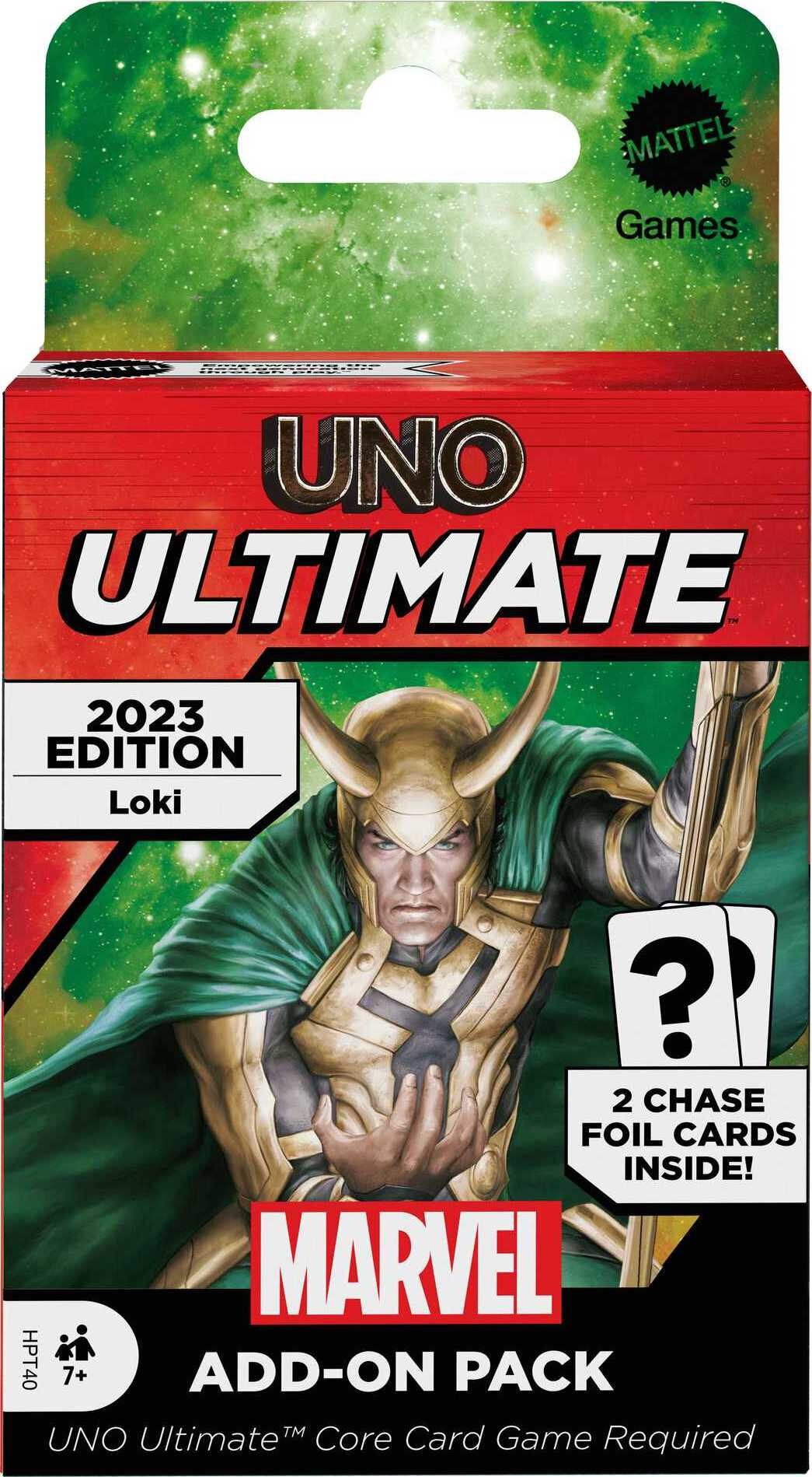 UNO Ultimate Marvel Add-On Pack with Collectible Loki Deck