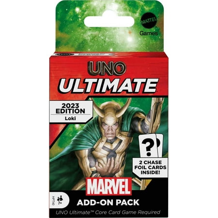 UNO Ultimate Marvel Add-On Pack with Collectible Loki Deck