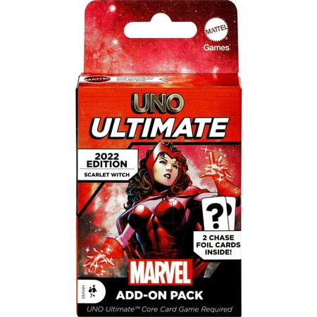 UNO Ultimate Marvel Add-On Pack with Collectible Scarlet Witch Deck