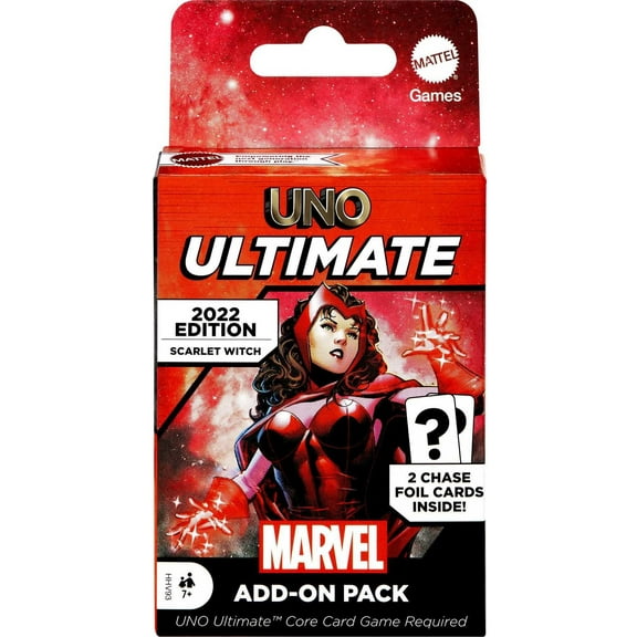 UNO Ultimate Marvel Add-On Pack with Collectible Scarlet Witch Deck