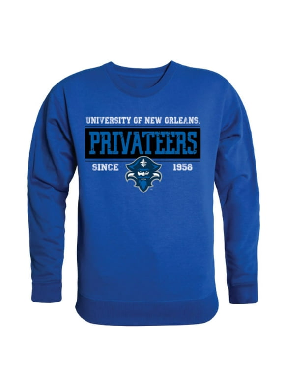 UNO University of New Orleans Privateers Established Crewneck Pullover Sweatshirt Sweater Royal Small