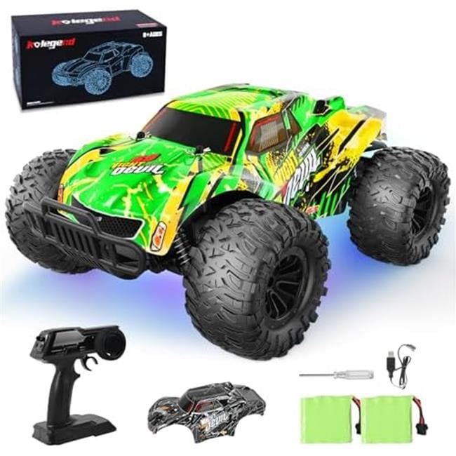UNO1RC 13 in. Colorful Bodylight Remote Control Car with 2 Rechargeable ...