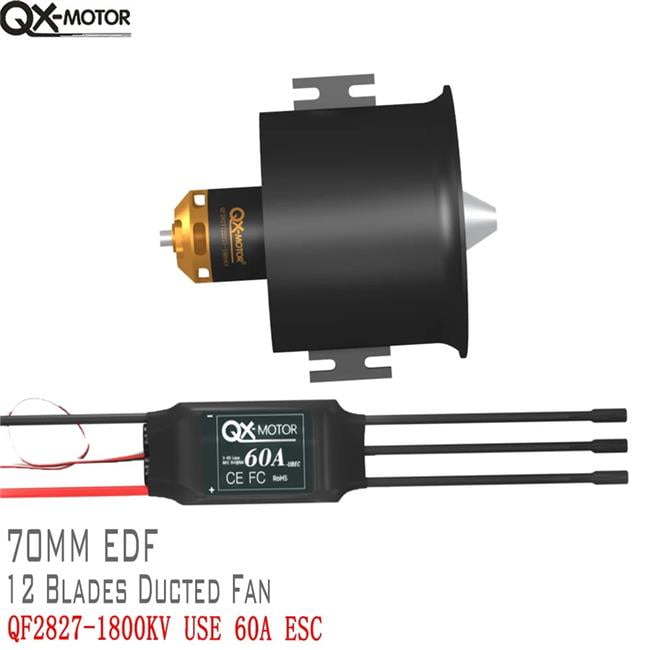 Kanaalventilator, EDF, 50mm, 12 bladen, borstelloze motor, RC-vliegtuig, dronen, buiten, binnen