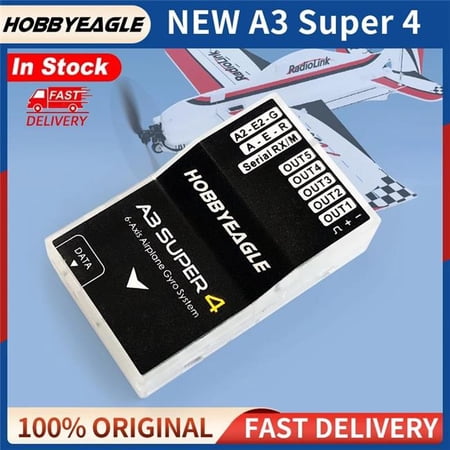 UNO1RC NM59832 A3 Super 4 A3S4 Super4 Flight Controller 6-axis Airplane Gyro & Stabilizer System Standard RC Airplane Fixed-Wing - Black