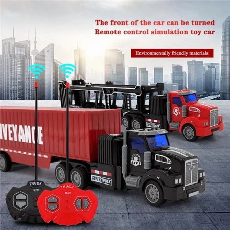 UNO1RC NM58962 Car 4CH Electric Wireless Remote Control Semi-trailer Truck Simulation Transport Vehicle Container Model Boys Toys