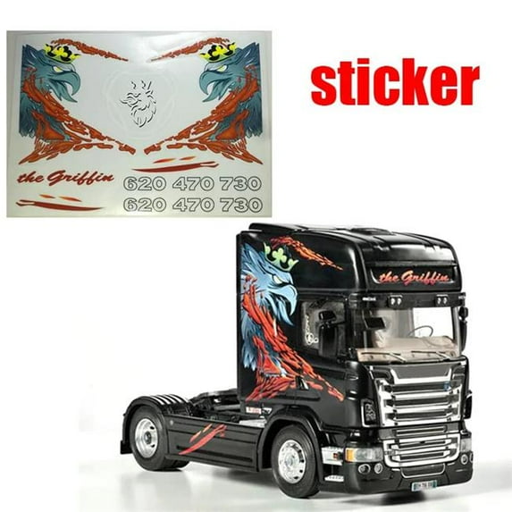 UNO1RC NM59077 Eagle Knife Die Cut Sticker Decoration for 1 by 14 Tamiya RC Truck Trailer Tipper Scania R470 620 770s R730 DIY Car Accessories