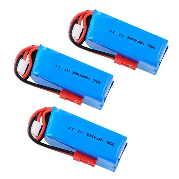 UNO1RC HJ Power 11.1V 3S 550MAh 20C RC Lipo Battery with JST & XT30-T Plug for Mini SU27 Fixed Wing Airplane Tank Car Toy