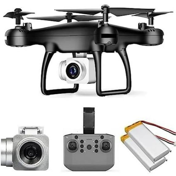 UNO1RC MC33108 KY101 Mini Drone with 720P HD Camera Remote Control Toys Gifts & 2 Batteries 30 Mins