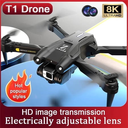 UNO1RC NM59354 Drone Z908 Pro - T1 Drone Professional 8K HD Dual Camera FPV Drone Optical Flow 360 Deg Obstacle Avoidance Quadcopter Toy Gift