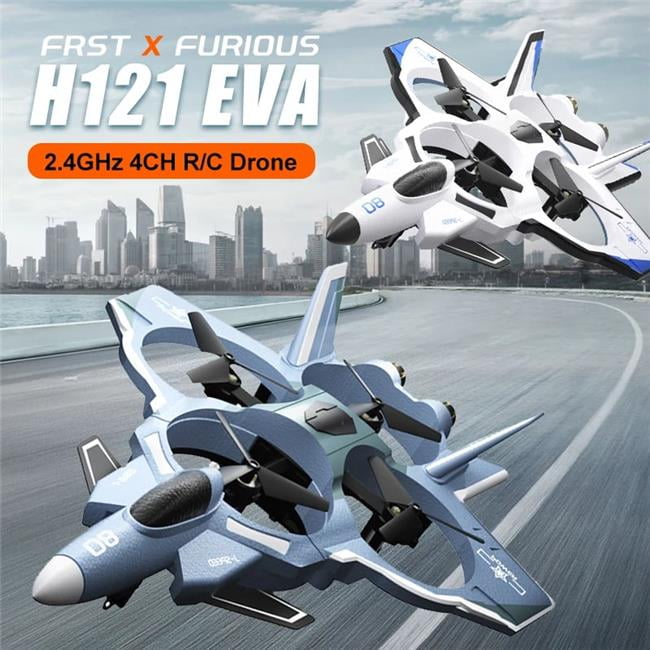 UNO1RC NM59905 EVA RC Plane 2.4G 4CH Remote Control Flying Glider LED Light Foam Radio Airplane Toys Helicopter Drone Child Kid Boy Gift - Multi Color